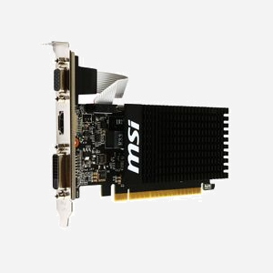 MSI GeForce GT 710 V809-2000R 2Go GDDR3, Fréquence GPU 954MHz, Sorties HDMI 1.4a/DVI-D/VGA, PCIe 2.0 x16, Refroidissement Passif, Low Profile - Miniature 4