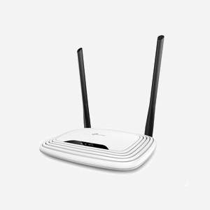 TP-Link TL-WR841N Routeur Wi-Fi 4 Monobande 2.4GHz 300Mbps Fast Ethernet 10/100 RJ-45, IPv4/IPv6, WEP/WPA/WPA2, Pare-feu SPI, 2 Antennes Externes
