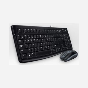 Logitech Desktop MK120 - Ensemble Clavier AZERTY Français USB et Souris Optique 1000 DPI - Compatible Windows/Linux/ChromeOS - Noir (920-002539)