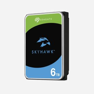Seagate SkyHawk HDD 6 To, 3.5", SATA III, 256 Mo Cache, 6 Gbit/s, 180 MiB/s Sustained Transfer Rate, RV Sensors, 64 Caméras max, ST6000VX009