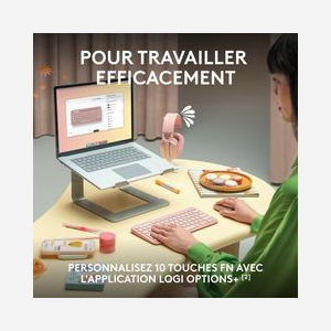 Logitech Pebble Keys 2 K380s : Clavier Universel Sans Fil RF + Bluetooth, AZERTY Français Graphite, Portée 10m, Autonomie 36 Mois, Windows/macOS/Linux/Android/iOS - Miniature 4