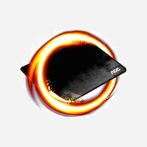 AOC MM300S : Tapis de Souris Gaming 210x250mm, Base Caoutchouc Antidérapante, Rebords Cousus, Surface Textile Imperméable, Épaisseur 4mm