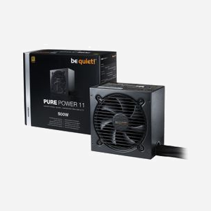 be quiet! Pure Power 11 500W - Alimentation ATX 20+4 pin 500W 80 PLUS Gold, double rail 12V, 2x PCI Express, ventilateur 120mm, Active Clamp + SR - Miniature 3