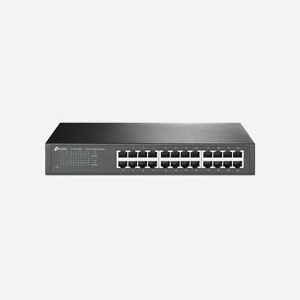 TP-Link TL-SG1024D-V6 : Switch 24 ports Gigabit Ethernet 10/100/1000 Non-géré, capacité 48 Gbit/s, table MAC 8K, QoS, montage rack, Gris