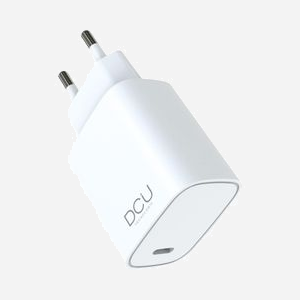DCU Advance Technologic 37300730 : Chargeur USB Type-C 30W Power Delivery GaN, Blanc, Universel, 5V/3A à 20V/1.5A, Intérieur/Auto