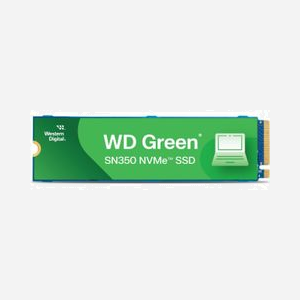 Western Digital Green SN350 960Go SSD M.2 PCIe 3.0 NVMe, Lecture 2400Mo/s, Ecriture 1900Mo/s, IOPS 340/380, TBW 80, Dimensions 80x22x2.38mm