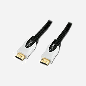 Connectland CL-CAB31005 : Câble HDMI 3m, Type A (Standard) Mâle/Mâle, Noir/Blanc, Compatible Plug and Play