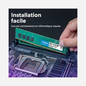 Crucial Module Mémoire 8 Go DDR4 3200 MHz CL22 Unbuffered DIMM 1.2V - CT8G4DFRA32A pour PC/Serveur, Configuration 1024M x 64 - Miniature 5
