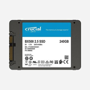 SSD Crucial BX500 240Go 2.5" SATA III 6Gbit/s 3D NAND Lecture 540Mo/s Ecriture 500Mo/s AES 256-bit avec Acronis True Image - Miniature 3