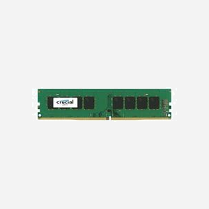 Crucial DDR4 4Go 2400MHz DIMM 288-pin PC4-19200 CL17 1.2V Unbuffered Non-ECC Module Mémoire 1x4Go Organisation X8 based - Miniature 1