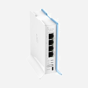 Mikrotik RB941-2ND-TC Point d'Accès WiFi 2.4GHz 300Mbps, 4x RJ-45 10/100, 2 Antennes 1.5dBi, USB 2.0, 32MB RAM, -20°C à 70°C