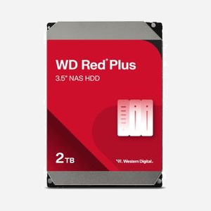 Western Digital Red Plus WD20EFPX HDD 2 To SATA 3.5" 5400 tr/min 64 Mo pour NAS - Interface 6 Gbit/s - Jusqu'à 150 MiB/s - 0.4W Veille - Miniature 1