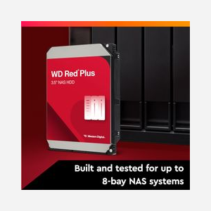 Western Digital Red Plus WD20EFPX HDD 2 To SATA 3.5" 5400 tr/min 64 Mo pour NAS - Interface 6 Gbit/s - Jusqu'à 150 MiB/s - 0.4W Veille - Miniature 3