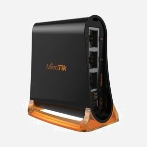 Mikrotik hAP mini RB931-2ND Routeur 2.4GHz 100Mbps 3xRJ45 1.5dBi RouterOS Noir/Laiton, CPU intégré, 32Mo RAM, 16Mo Flash, Alimentation 5V