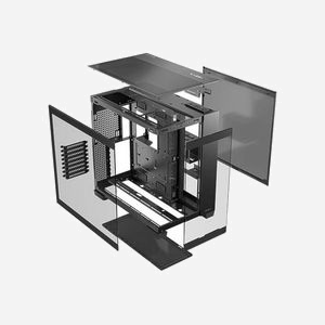 Antec C8 Full Tower Noir - Boîtier PC ATX / Micro-ATX / ITX, Acier/Verre/Plastique, 2x 3.5", 4x 2.5", USB-C, Refroidissement liquide jusqu'à 360mm - Miniature 4