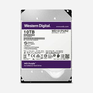 Western Digital Purple WD102PURZ - HDD 10To 7200RPM 256Mo Cache 3.5" SATA III 6Gbit/s - Surveillance 24/7 - Charge de travail 360To/an - Miniature 3