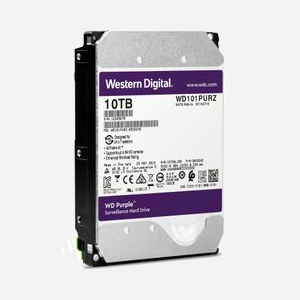 Western Digital Purple WD102PURZ - HDD 10To 7200RPM 256Mo Cache 3.5" SATA III 6Gbit/s - Surveillance 24/7 - Charge de travail 360To/an - Miniature 4
