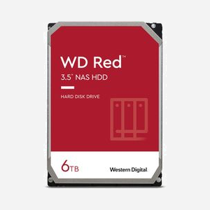Western Digital Red WD60EFAX - HDD NAS 6 To, 3.5", 5400 tr/min, 256 Mo Cache, SATA III, jusqu'à 180 To/an, MTBF 1M heures