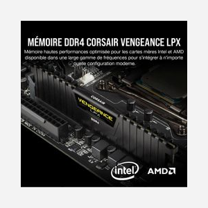 Corsair Vengeance LPX 32Go (2x16Go) DDR4 3200MHz CL16 DIMM 288-pin 1.35V Noir, Module mémoire pour PC/Serveur CMK32GX4M2E3200C16 - Miniature 2