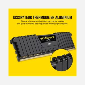 Corsair Vengeance LPX 32Go (2x16Go) DDR4 3200MHz CL16 DIMM 288-pin 1.35V Noir, Module mémoire pour PC/Serveur CMK32GX4M2E3200C16 - Miniature 4
