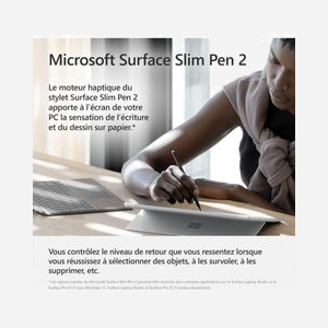 Microsoft Surface Slim Pen 2 Noir - Stylet Bluetooth 5.0 pour Tablettes Surface Pro/Laptop Studio - Batterie 15h - 14g - Miniature 4