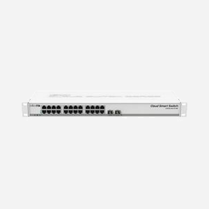 Mikrotik CSS326-24G-2S+RM Switch Gigabit Ethernet Géré 24 ports RJ45 10/100/1000 + 2 ports SFP+ 10G, VLAN, PoE, ACL, Rack 1U, Blanc - Miniature 1
