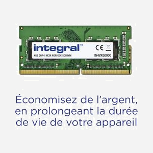 Integral RAM 8Go DDR4 3200MHz SO-DIMM 260-pin PC4-25600 CL22 1.2V pour ordinateur portable - IN4V8GNGLTI - Miniature 4