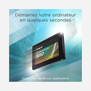 SSD Integral 480 Go SATA III 2.5" V Series Plus - Lecture 550 Mo/s, Ecriture 500 Mo/s, TLC, Contrôleur SMI SM2258XT, TBW 256, PC/Portable - Miniature 3
