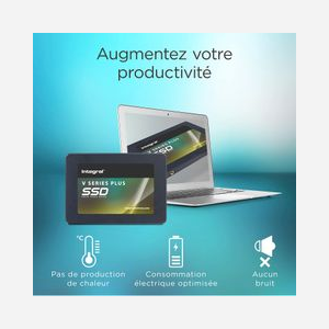 SSD Integral 480 Go SATA III 2.5" V Series Plus - Lecture 550 Mo/s, Ecriture 500 Mo/s, TLC, Contrôleur SMI SM2258XT, TBW 256, PC/Portable - Miniature 5