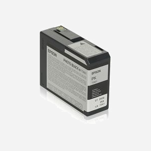 Epson Encre Pigment Noir Photo 80ml C13T580100 pour Stylus Pro 3800 et 3880 - Jet d'encre - Type d'encre: Encre à colorant - Miniature 1