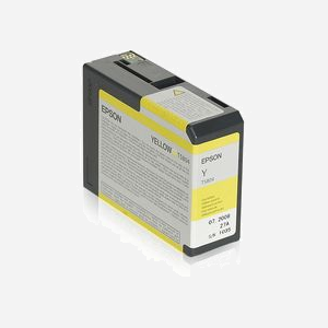 Epson Encre Pigment Jaune C13T580400 - 80ml - Stylus Pro 3800/3880 - Jet d'encre - Couleur Jaune - Original - Dimensions 125x31x121 mm