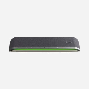 POLY Sync 60 Haut-parleur USB/Bluetooth 5.1 Certifié Microsoft Teams, 6 Mic, Portée 30m, IP64, Batterie Li-Ion, Câble USB-A vers USB-C