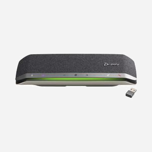 POLY Sync 40-M Haut-parleur USB-A/USB-C Bluetooth 5.1, 3 microphones, IP64, Autonomie 30h, Certifié Microsoft Teams