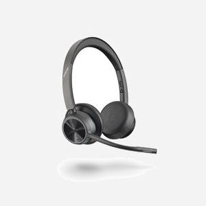 POLY 218478-01 Casque Arceau Sans Fil Bluetooth 5.2 USB-C, Microphone Boom Suppression de Bruit, Autonomie 47h, Batterie 350mAh, 162g