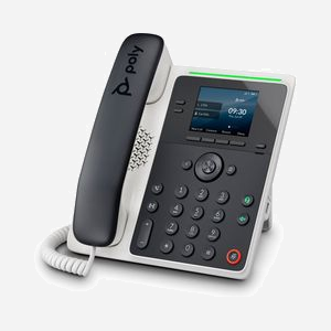 POLY Téléphone IP Edge E100 PoE Gigabit Ethernet, écran IPS 2.8" 320x240, codecs G.7xx/OPUS/iLBC, 2xRJ45, RJ9, USB-C, ENERGY STAR - Miniature 4