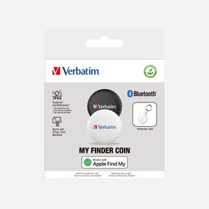 Verbatim Localisateur Personnel 32134 (x2) Noir/Blanc, Bluetooth 5.2, IP66, Batterie CR2032, 31.9x31.9x8mm, 9g, Alarme, Siri, -10°C/45°C - Miniature 3