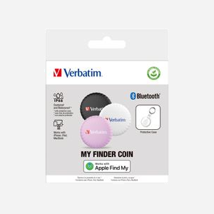 Verbatim Localisateur Personnel 32135 - Lot de 3 (Noir, Rose, Blanc) - Bluetooth 5.2 - IP66 - Batterie CR2032 - 31.9x31.9x8 mm - 9g - Miniature 4