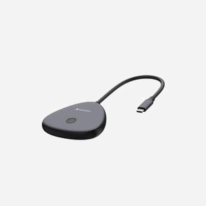Verbatim Adaptateur d'Affichage Sans Fil USB 2.0 Bureau 32147 - Wi-Fi - USB Type-A/C - Android 7.0, Windows 7/8/10/11, Mac OS X 10.2 - 94.2x94.2x35mm
