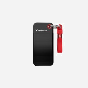 Verbatim Pocket SSD 1 To USB Type-C 3.2 Gen 2, SSD M.2, Lecture/Écriture 1000 Mo/s, Boîtier PC Noir/Rouge, Compatible Windows/macOS, Logiciel Nero Backup