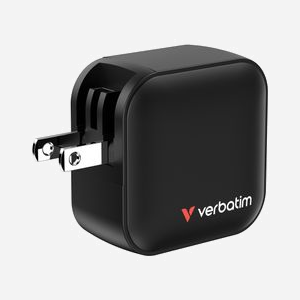Verbatim Chargeur Secteur Mini GaN 70W Universel Noir : 2x USB-C (70W Power Delivery 3.0), 1x USB-A (Quick Charge 3.0), 100-240V, Protections Multiples - Miniature 4