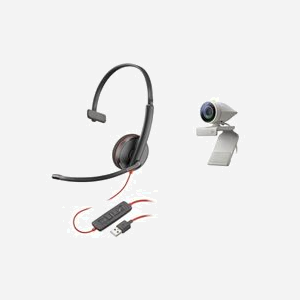 POLY Studio P5 Kit Vidéoconférence Personnelle Full HD, FOV 80°, Zoom Numérique 4x, USB Type-A, Microphone Unidirectionnel, PTZ, Noir/Gris
