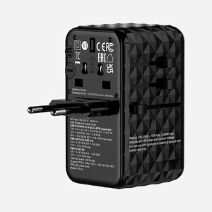 Verbatim Chargeur Secteur Universel 32125, 1x USB 2.0, 3x USB-C, Quick Charge 4, Power Delivery 3.1 140W, GaN, 100-250V, Noir - Miniature 3