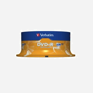 Verbatim DVD-R 4.7 Go 16x Argent Mat - Fuseau de 25 unités - Diamètre 120mm - Temps d'enregistrement 120 minutes - Référence Verbatim 43522 - Miniature 2