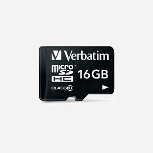 Verbatim MicroSDHC 16 Go Classe 10 avec Adaptateur SD - Vitesse Lecture/Ecriture 10 Mo/s - UHS-I - Noir - Référence 44082 - Miniature 2