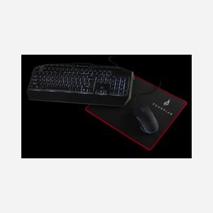 SureFire Silent Flight 320 : Tapis de Souris Gamer 320x260x3mm, Surface Fibre Micro-Texturée, Base Caoutchouc Antidérapante, Noir/Rouge - Miniature 2