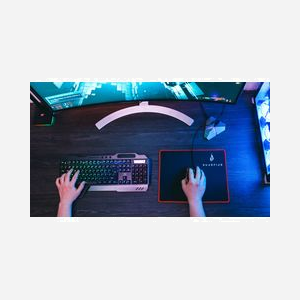 SureFire Silent Flight 320 : Tapis de Souris Gamer 320x260x3mm, Surface Fibre Micro-Texturée, Base Caoutchouc Antidérapante, Noir/Rouge - Miniature 3