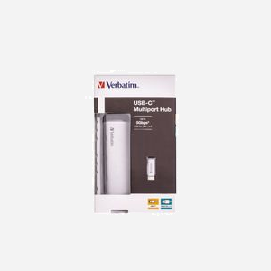 Verbatim Hub USB-C vers 4 ports USB 3.2 Gen 1 Type-A, 5Gbps, Aluminium/Plastique, Câble 0.15m, Compatible Windows/macOS, Gris, Réf. 49147 - Miniature 4