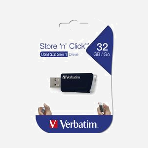 Verbatim Store 'n' Click 32 Go Noir - Clé USB 3.2 Gen 1 Type-A, Lecture 80 Mo/s, Écriture 25 Mo/s, Format Slide, Dimensions 53x22x10mm, 9g - Miniature 5