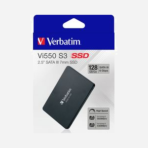 Verbatim Vi550 S3 SSD 128GB 2.5" SATA III 6Gb/s 3D NAND Lecture 520Mo/s Écriture 430Mo/s Contrôleur Phison PS3111 MTBF 2M heures - Miniature 5