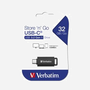 Verbatim Store 'n' Go 64 Go USB Type-C 3.2 Gen 1 (3.1 Gen 1) Noir Format Slide, 46x17x8mm, Compatible Windows/macOS, Réf. 49458 - Miniature 5